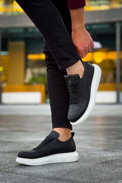 Günlük Ayakkabı 814 Siyah (Beyaz Taban) - Resim 5