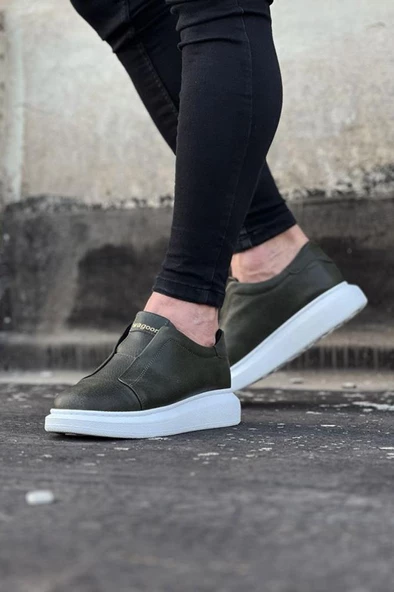 WG023 Haki Günlük Casual Erkek Ayakkabı - Resim 2