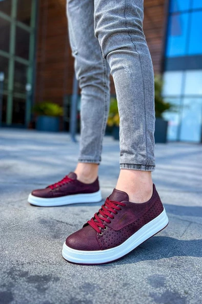 CH043 BT Erkek Ayakkabi BORDO - Resim 3