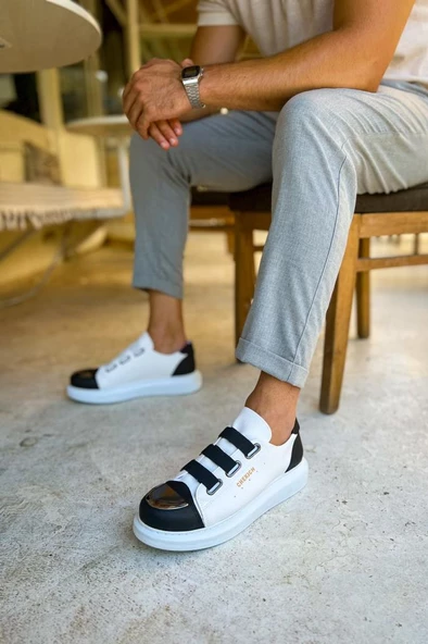 CH251 Garni BT Erkek Ayakkabı BEYAZ/SİYAH - Resim 4