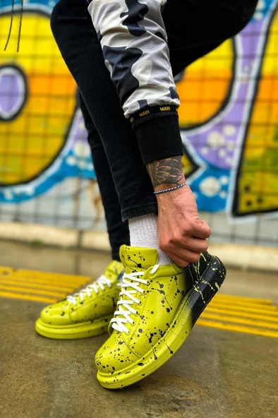 CH254 CBT Pittura Erkek Ayakkabı 546 YESIL SIYAH SPLUSH - Resim 3