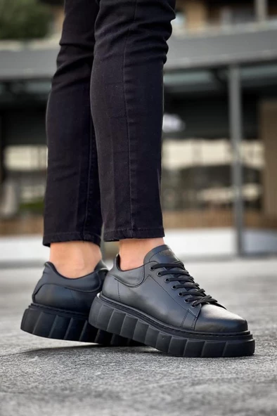 Yüksek Taban Günlük  Ayakkabı 144  Siyah - Resim 6