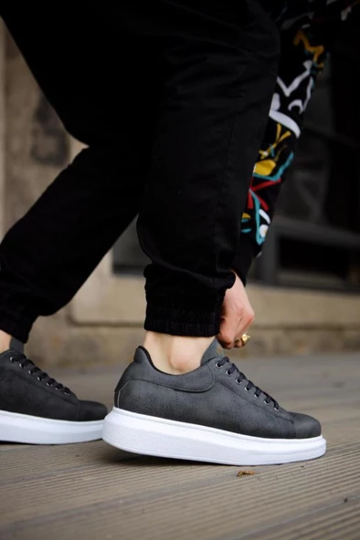 Yüksek Taban Günlük Ayakkabı 044 Gri - 4