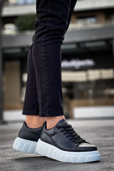 Yüksek Taban Günlük  Ayakkabı 144  Siyah - Resim 5