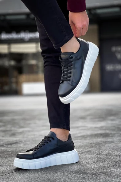 Yüksek Taban Günlük  Ayakkabı 144  Siyah - Resim 3