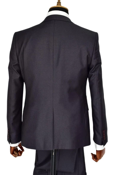 Erkek Füme Yelekli Takım Elbise GU-5118-04 - Resim 5