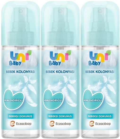 Uni Baby Bebek Kolonyası 150ML Nemlendiricili/Bebeksi Dokunuş (3 Lü Set)