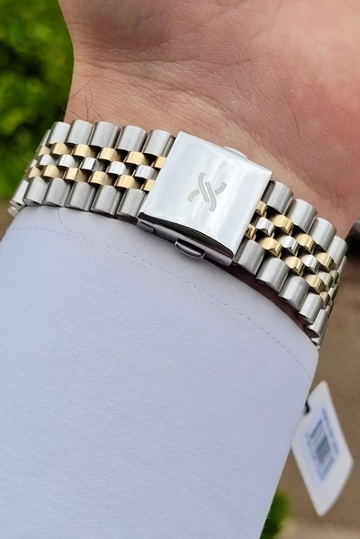 Daniel Klein DKISTE1170 Gold Gümüş Renk Hediye Paketli Takvim ve Gün Fonksiyonlu Erkek Kol Saati - Resim 5