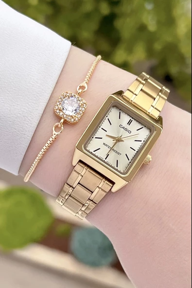Casio CSISTE38 Gold Renk Hediye Paketli Kadın Kol Saati - Resim 2