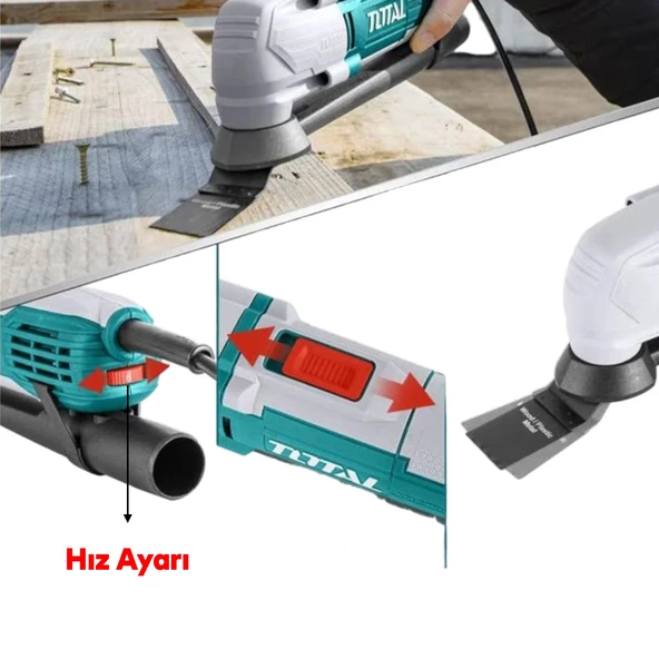 Total Çok Amaçlı El Aleti Kablolu 220 V Paspaslama 300 W TS3006 Raspalama Testere Kazıyıcı Kesici - 7