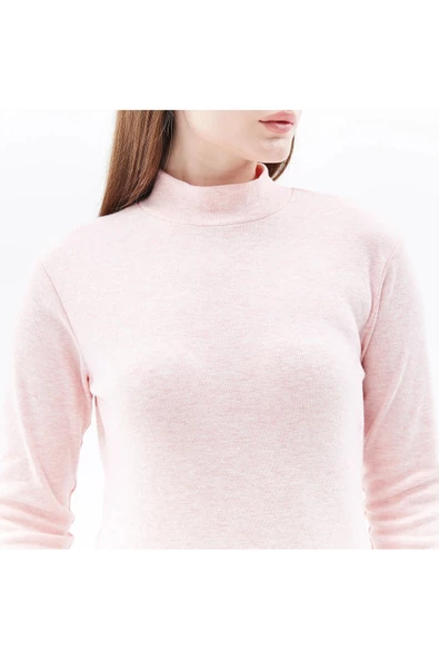 KADIN DİK YAKALI UZUN KOLLU TİŞÖRT TARÇIN - 11