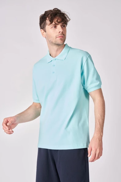 Erkek %100 Pamuklu Polo Yaka Kısa Kollu Tişört - 2