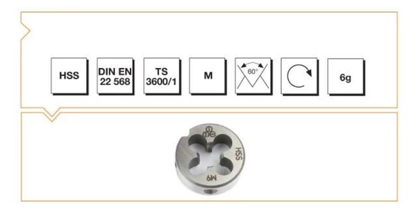 Makina Takım HSS DIN 223/B Metrik Normal Pafta M10x1.5