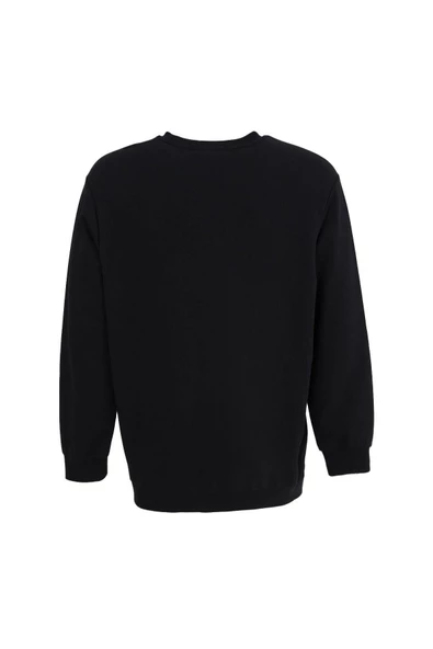 Erkek Baskılı Sweatshırt Siyah - 6