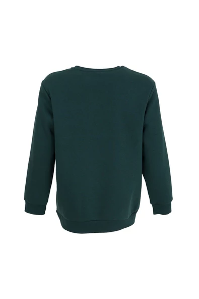 Erkek Baskılı Sweat Yeşil - 5