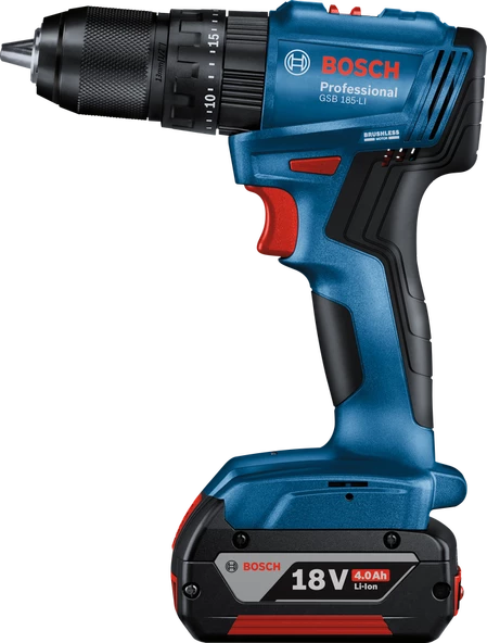 Bosch Professional GSB 185 LI Akülü Darbeli Delme Vidalama Mak.2 x 2.0 Ah; Case