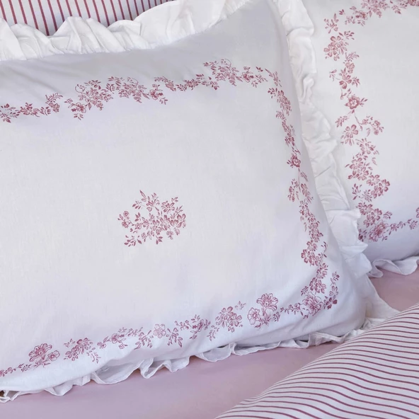 Karaca Home Versay Çift Kişilik Percale Nevresim Takımı Pembe - 6