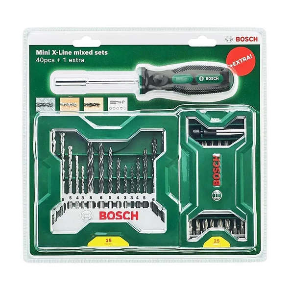 Bosch X-Line 25+15+1 Vidalama ve Matkap Ucu Seti