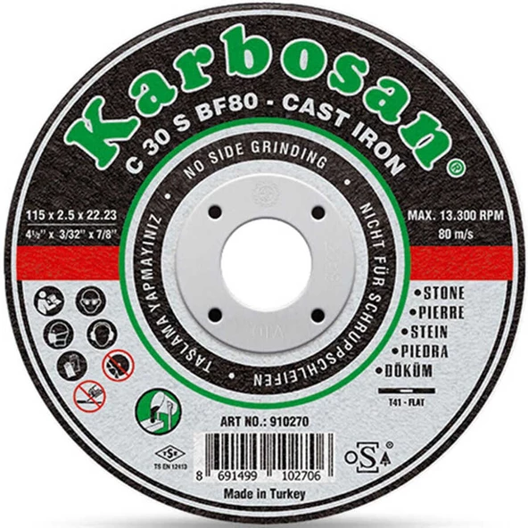 Karbosan 230x3x22 SC Pik Döküm Kesme Diski - Karbosan 910300