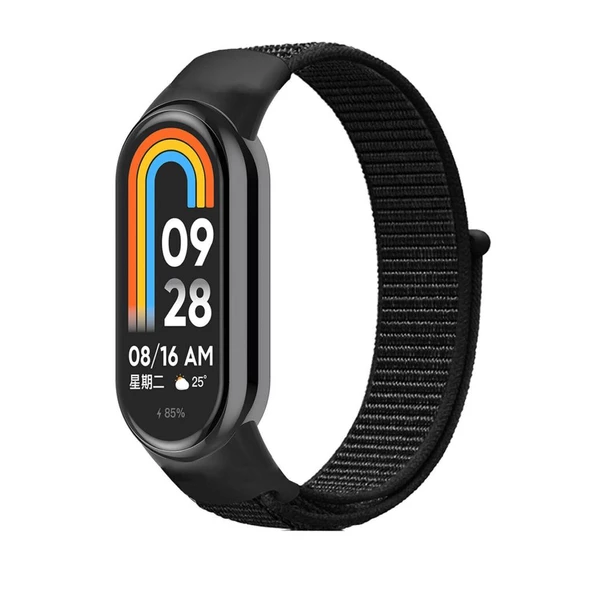 Xiaomi Mi Band 8 Mi Band 9 Uyumlu Woven Sport Loop Örgü Kordon Kayış