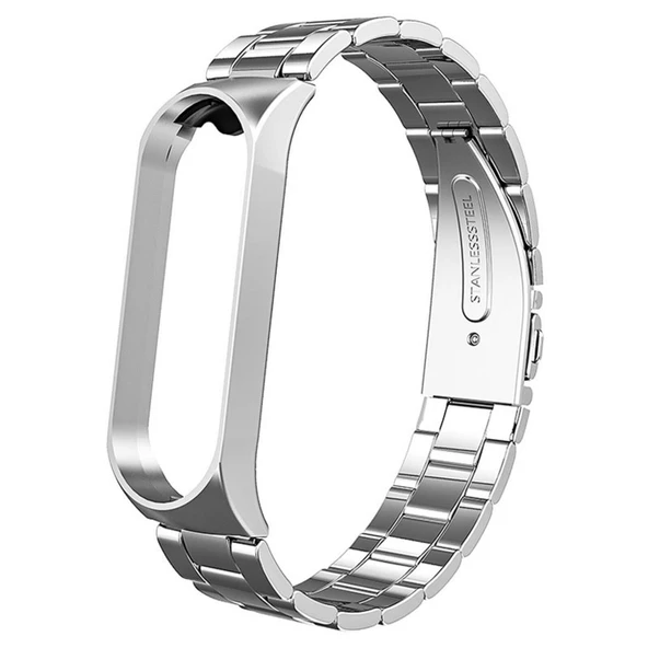 Xiaomi Mi Band 7 Uyumlu Çelik Steel Kordon Kayış - 9