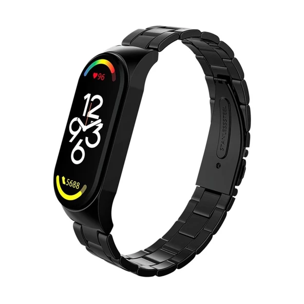 Xiaomi Mi Band 7 Uyumlu Çelik Steel Kordon Kayış - 2