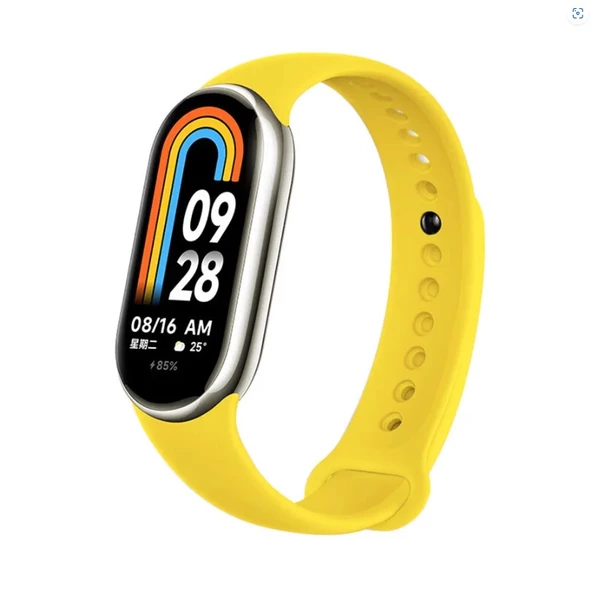Xiaomi Mi Band 8 Mi Band 9 Uyumlu Akıllı Bileklik Silikon Kordon Kayış - 3