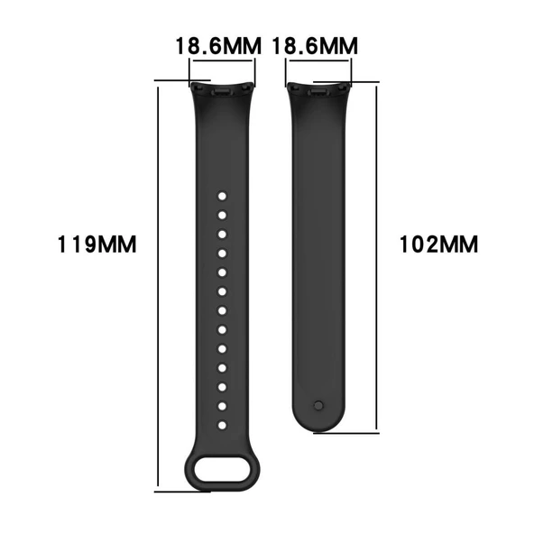 Xiaomi Mi Band 8 Mi Band 9 Uyumlu Akıllı Bileklik Silikon Kordon Kayış - 6