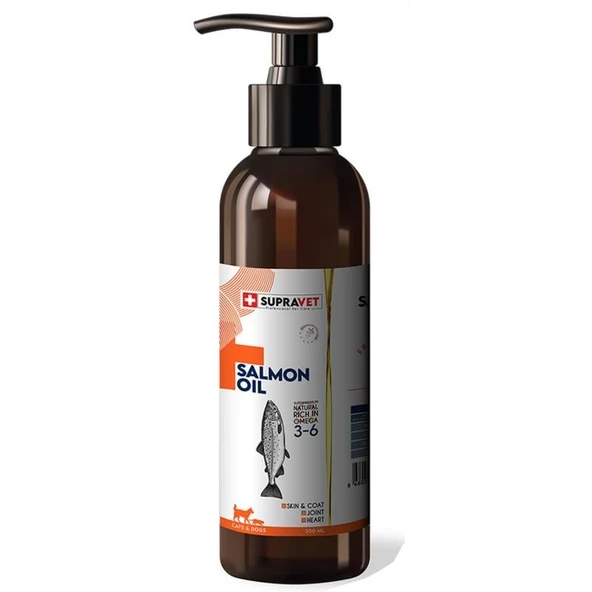 Supravet Salmon Oil Kedi ve Köpek Doğal Norveç Somon Yağı 200 ML - 2