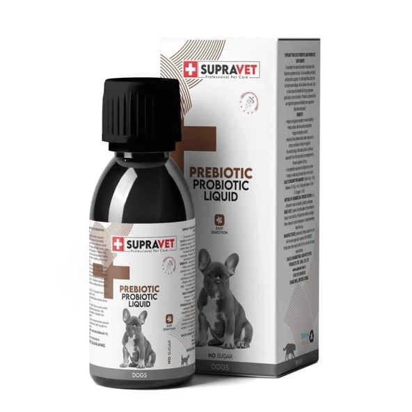 Supravet Sıvı Probiyotik, Köpek Bağışıklık Güçlendirici Probiyotik + Prebiyotik Takviyesi 100 Ml