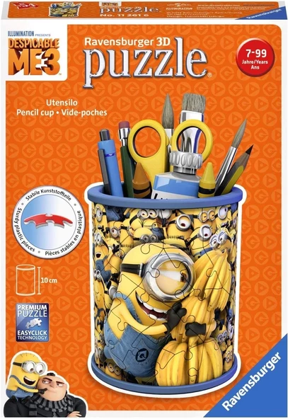 Ravensburger 3D Puzzle Kalemlik Minions 11261 - 2