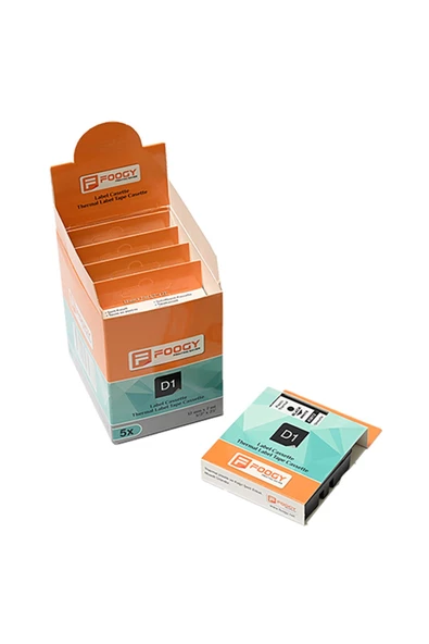 Dymo D1 Muadili Etiket Kagıt Beyaz - 12 mm x 7 mt - 45421 - Eko Paket 5 li - 6