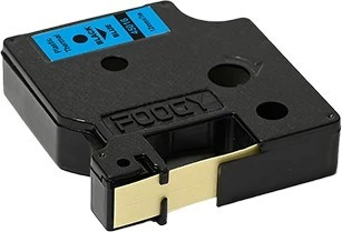 Foogy Dymo D1 Muadili Etiket Plastik Mavi - 12 mm x 7 mt - 45016 - Eko Paket 5'li - 3
