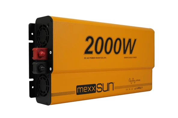 Mexxsun 12V Volt - 2000W Watt Ats Ups Şarjlı Tam Sınüs Inverter ( Ekranlı ) - 2