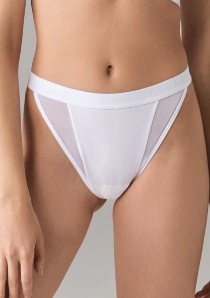 Doreanse 7153 Kadın Tül Detaylı Yüksek Bel Slip - 2