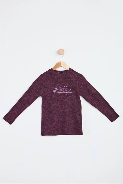 Kız Çocuk Mor Sweatshirt - 23989