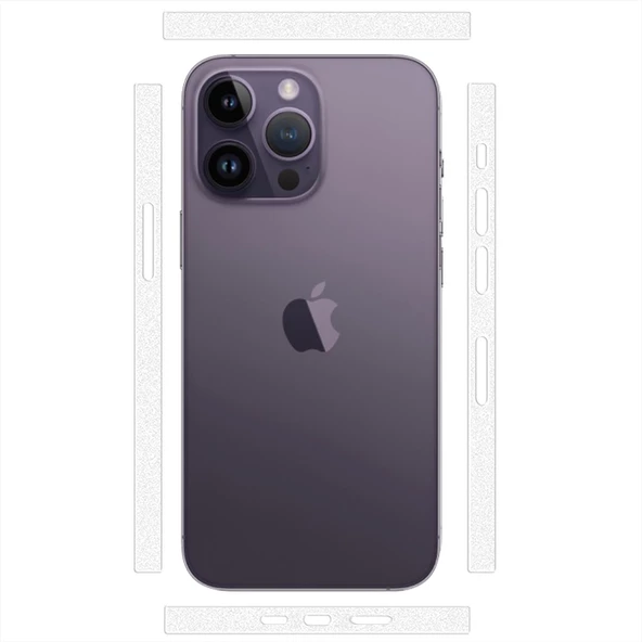 iPhone 14 Pro Hidrojel Hayalet Yan Alt Üst Kaplama Koruyucu Film - 1