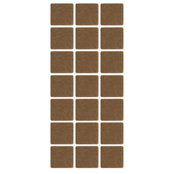 Yapışkanlı Kare Keçe Masa Sandalye Parke Zemin Ayak Koruyucu Kaydırmaz Keçesi 30x30 mm (21'Lİ PAKET) - 5