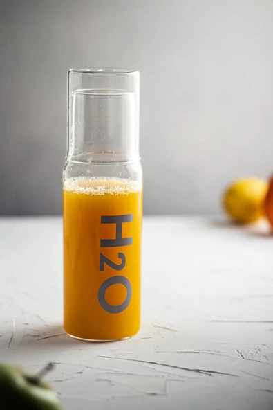 Borosilikat Cam Gri Başucu Sürahisi & Cam Sürahi * 600 ml - 4