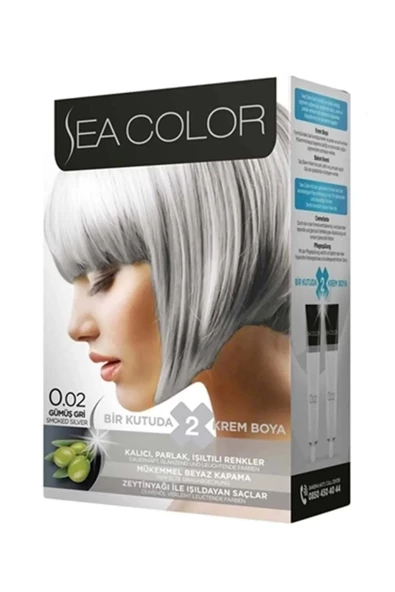 Sea Color Saç Boyası Gümüş Gri 0/02