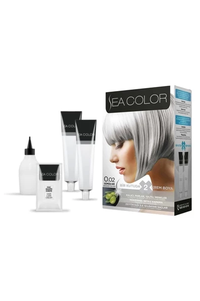 Sea Color Saç Boyası Gümüş Gri 0/02 - 2