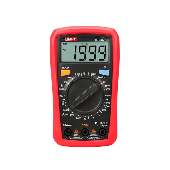 UT-33C+ Mini Cep El Tipi Voltmetre Ampermetre AC DC Voltaj Akım Direnç Sıcaklık Diyot 2000 Buzzer ;UNI-T