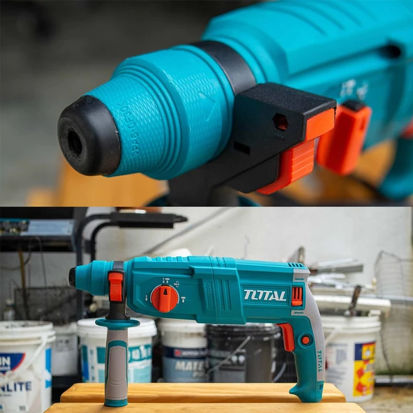 Total Kırıcı Delici Darbeli Matkap 800 W TH308268 Metal Beton Ahşap Elektropnömatik Delme Hilti - 4