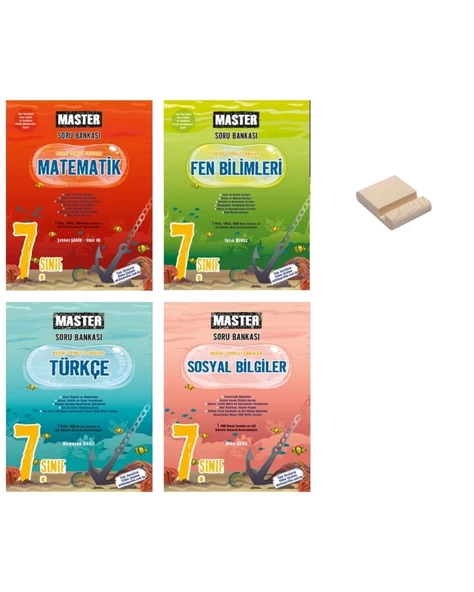 7. Sınıf Master Matematik Fen Türkçe ve Sosyal Bilgiler Soru Bankası 4lü Set