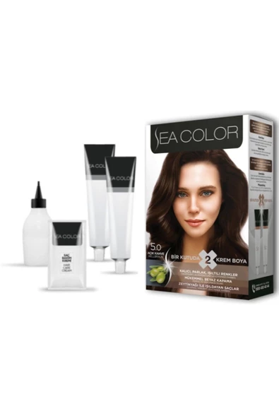 Sea Color Saç Boyası Açık Kahve 5/0 100 Ml - Resim 2
