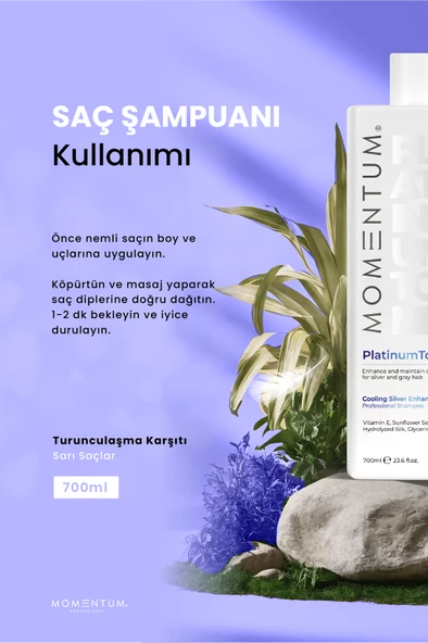 Momentum Şampuan Platinum Tone 700 Ml - 2
