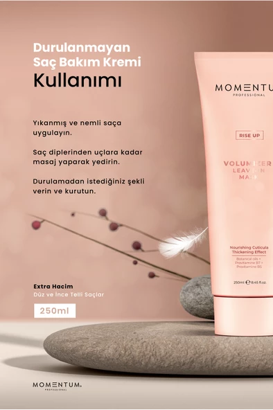 Momentum Durulanmayan Saç Bakım Kremi Volumizer Mask 250 ml - 2