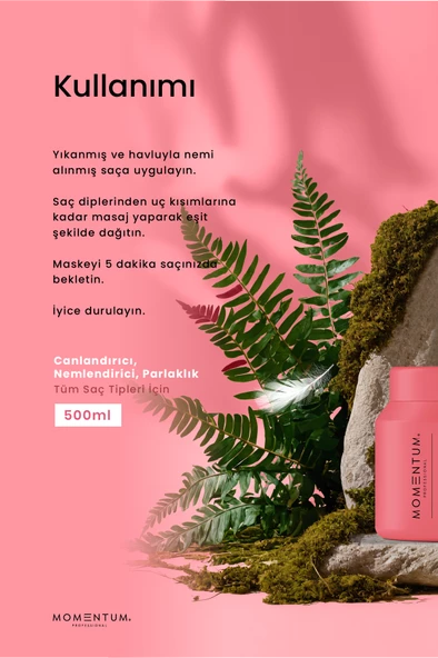 Momentum Saç Bakım Maskesi Shine & Mousture 500 ml - 2