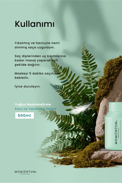 Momentum Saç Bakım Maskesi İntense Moisturizing 500 ml - 2