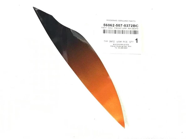 MODENAS GT135 ÖN PANEL ALTI İÇ ETİKET TURUNCU SAĞ ORJİNAL - Resim 2